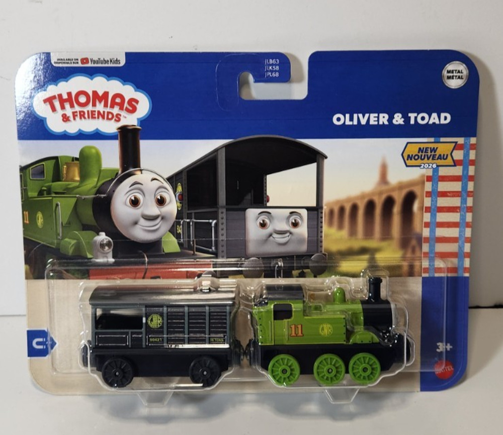 Thomas & Friends Metal Oliver Engine & Toad Brakevan 2-Pack NEW Diecast Metal